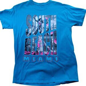 South Beach Miami Vintage T-Shirt Small 80s Florida Bikini Party Graphic